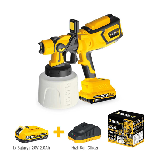 AKÜLÜ BOYA TABANCASI 20V 1*2.0Ah SGS5460